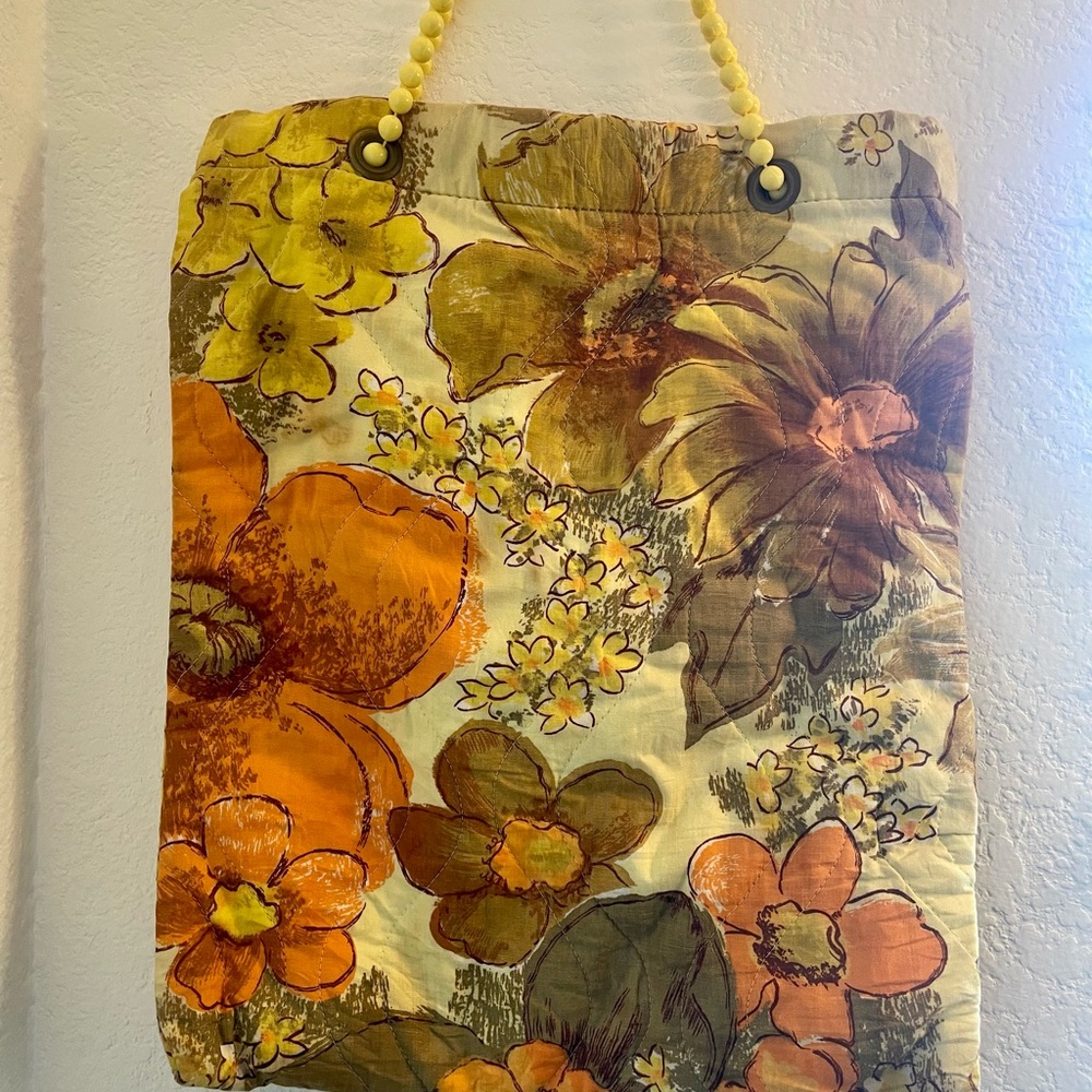 Floral Quilted Insulated Tote Bag